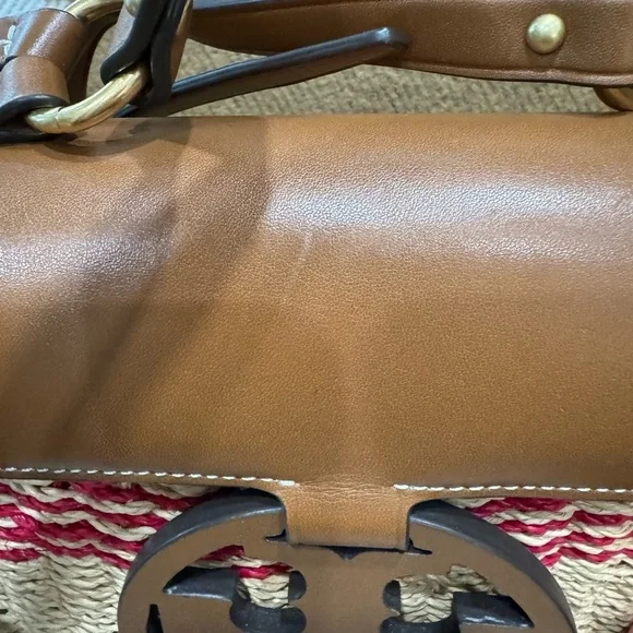Tory Burch Red and Brown Leather Crossbody Bag - Picture 3 of 5